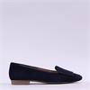 Paul Green Slip On Square Detail Loafer - Dark Navy Suede